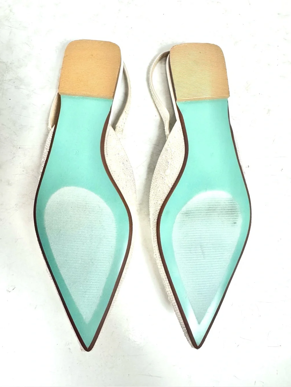 Betsey Johnson White Pearl Vance Flats Shoes Size 9